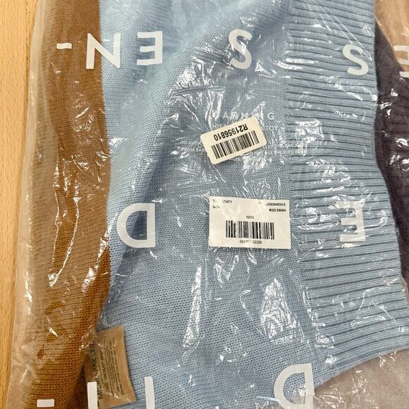 AYR The Yachty Moma Luxury Wool Sweater Purple Orange Blue Striped size Small - Picture 7 of 7